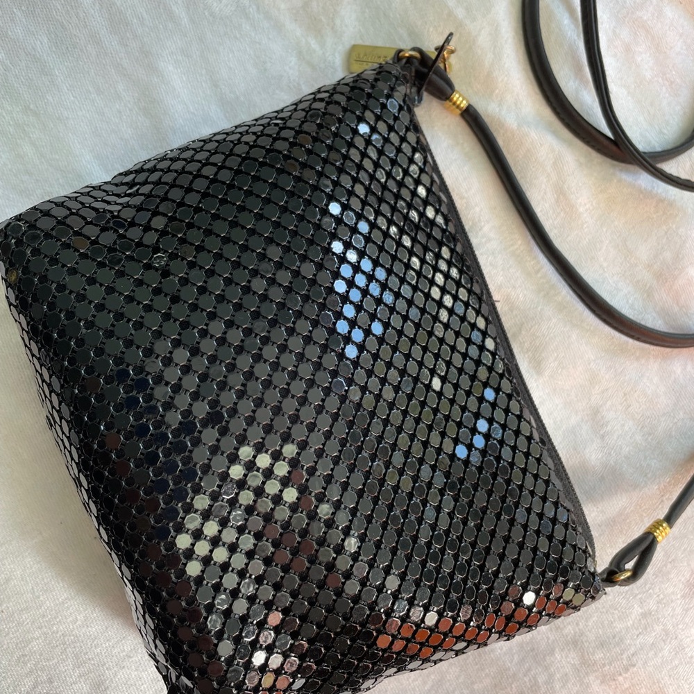 Whiting and Davis black purse